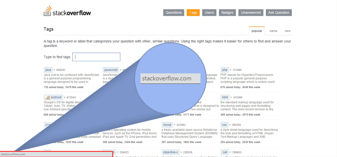 suspicious links