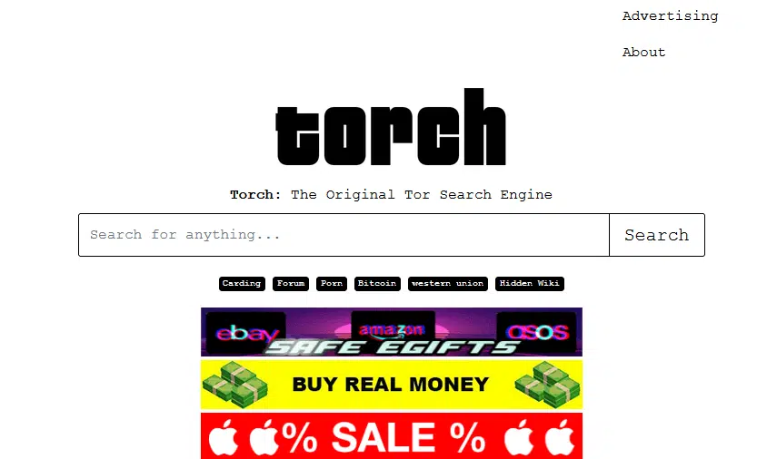 torch dark net search engine