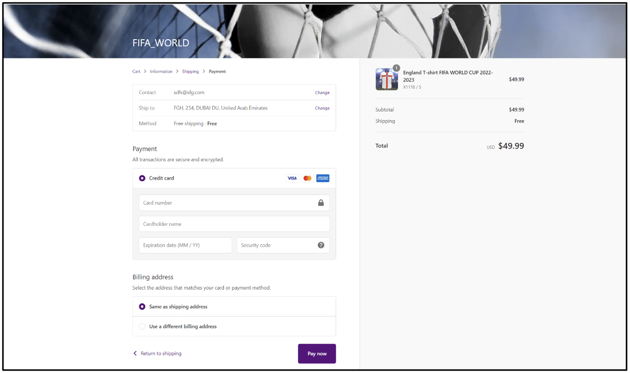 phishing page fifa world cup 2022