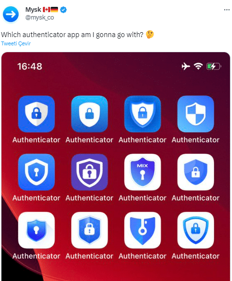 Figure 2: Fake authenticator applications