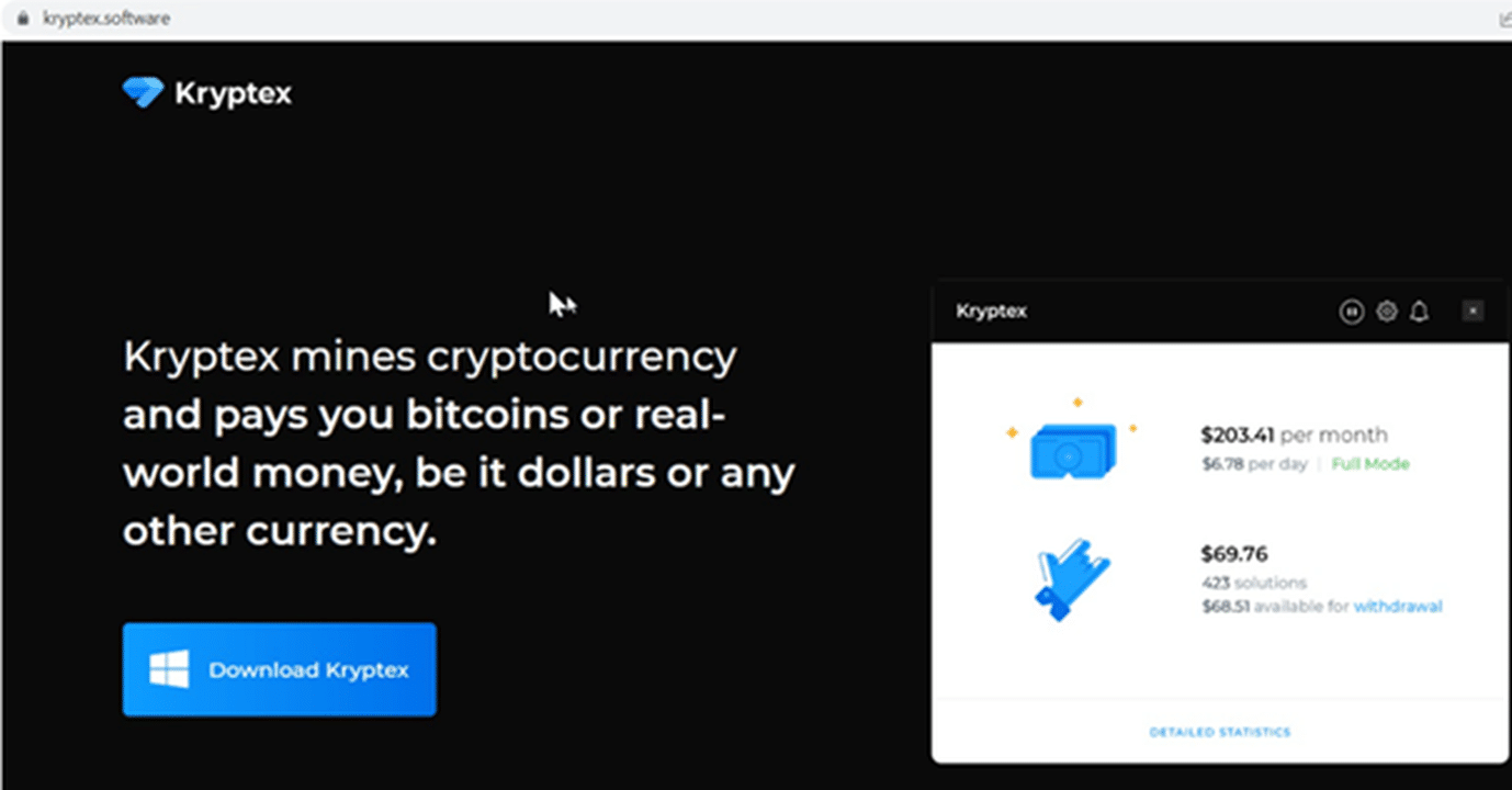 kryptex mining creal