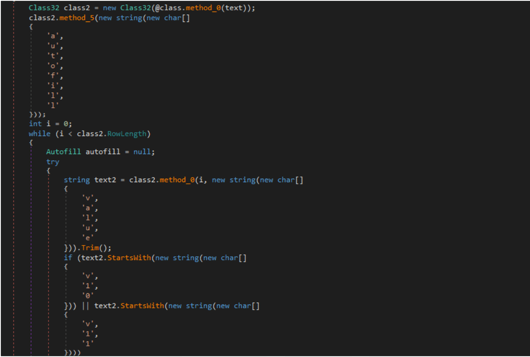 Web Data database of Redline