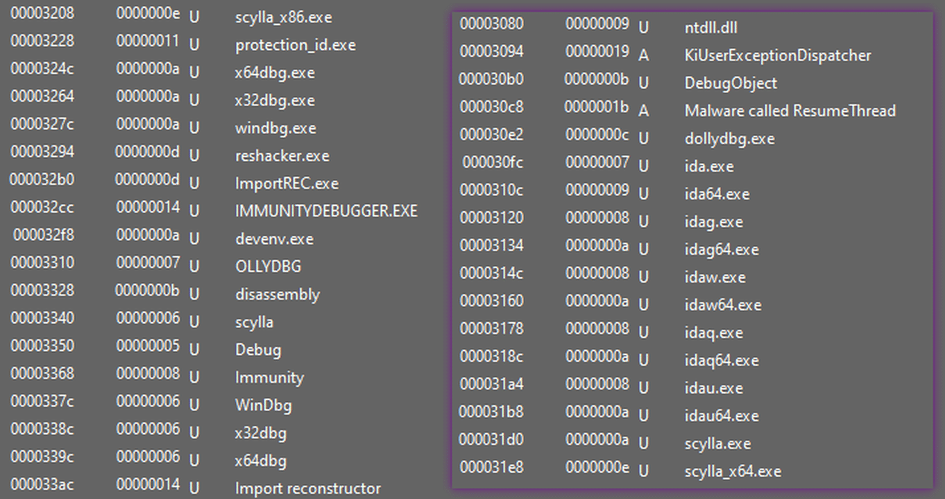 Figure 6: Anti analysis artifacts