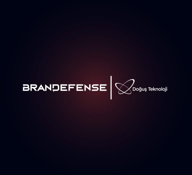 Brandefense logo alongside Doğuş Teknoloji, emphasizing cybersecurity and technology solutions.