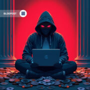 Hacker symbolizing APT38 conducting cryptocurrency heists on exchanges and DeFi platforms