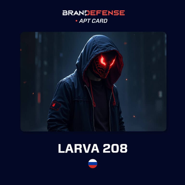 Illustration of Larva-208, a Russia-aligned hybrid cyber threat actor operating ransomware and espionage campaigns
