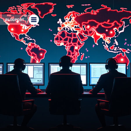 Cybersecurity analysts monitoring APT32 attacks targeting NGOs across global threat maps in 2025.