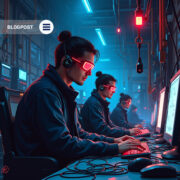 Cybersecurity professionals using advanced monitoring systems to protect the energy sector from external threats