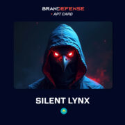 Illustration of Silent Lynx APT cyber threat actor with a hood and glowing red eyes