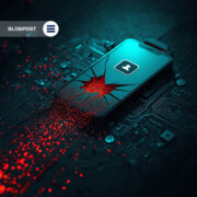 Fake mobile app stealing user data through a compromised smartphone interface