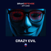 Inside the Operations of Crazy Evil: The Rise of a Global Crypto-Focused Cybercrime Network 1 Crazy Evil APT group cyber threat profile with masked hacker and reflected code visuals