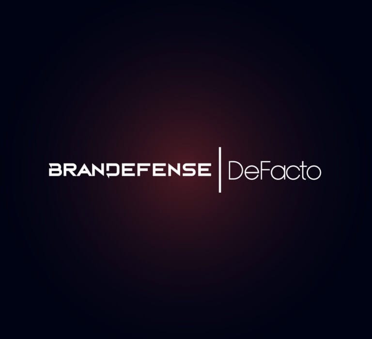 Brandefense DeFacto logo representing cybersecurity and brand protection solutions.