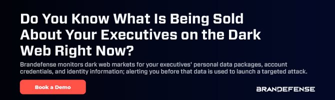 Dark web monitoring for executives' data security by Brandefense.