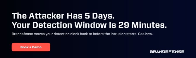 Cybersecurity alert showing attacker detection window inside a network.