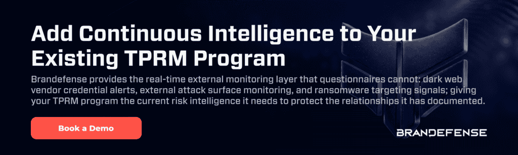 Enhance TPRM with real-time monitoring and risk intelligence from Brandefense.