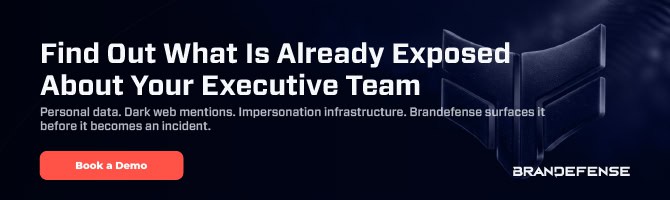 Cybersecurity team analyzing data to protect executive information.