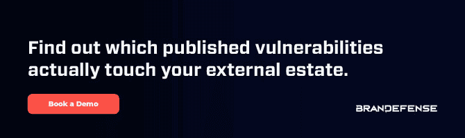 Find out published vulnerabilities that impact your external estate with Brandefense.