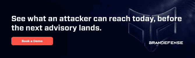Cybersecurity alert with attacker reach analysis for pre-disclosure window.
