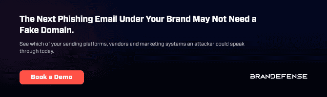 The Phishing Came From Your Real Domain: What a Marketing Platform Breach Does to Brand Trust 1 Brandefense logo with phishing email warning message.