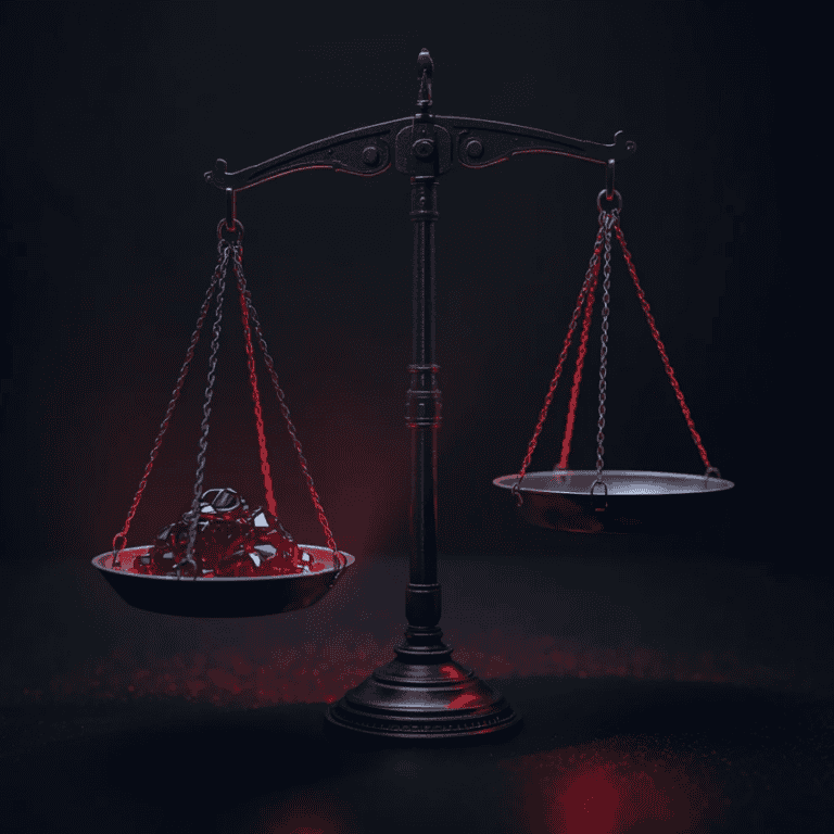 Scales balancing a lock and a tangled chain for security and risk.