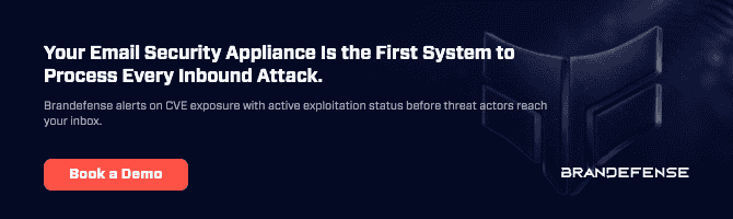 Email security appliance preventing inbound attacks with active monitoring.