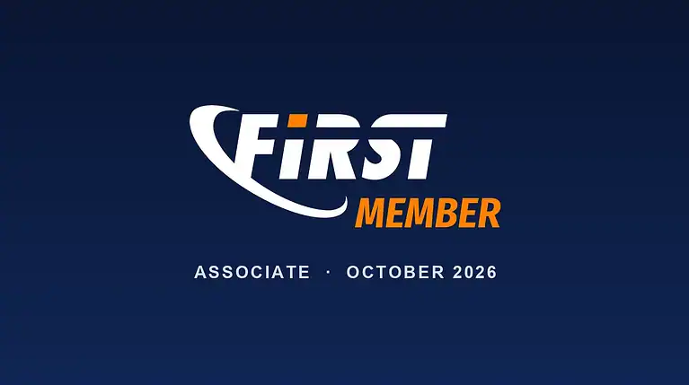 First Member logo with October 2026 associate member text on dark background.