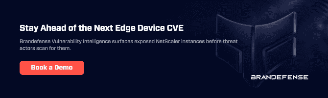 BrandeDefense cybersecurity surface exposing NetScaler vulnerabilities.